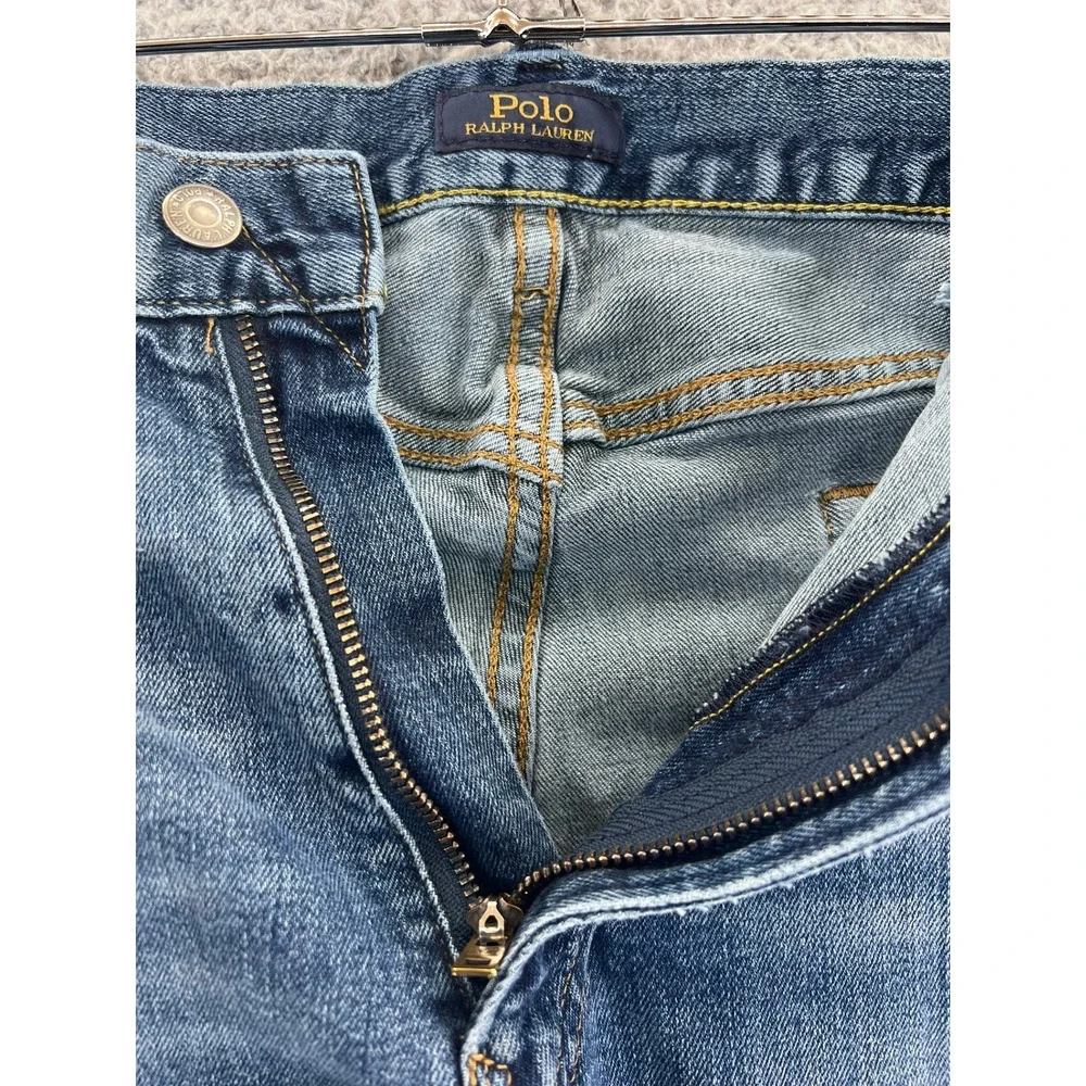 Polo Ralph Lauren Straight Fit Jeans Men's‎ 38x30 Medium Sanded Wash Blue